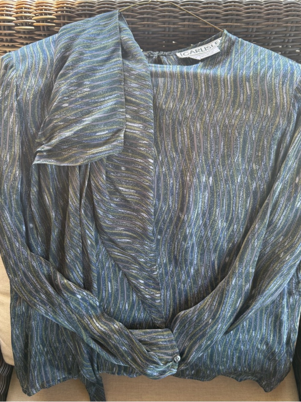 Carlisle Multi-Color Striped Silk Blouse